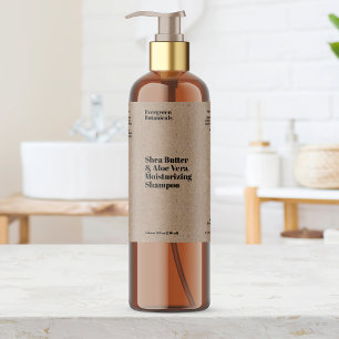 Kraft paper look waterproof cosmetics bottle label