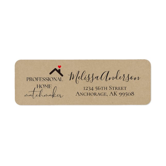 Kraft Paper Marketing Real Estate Address (Front)