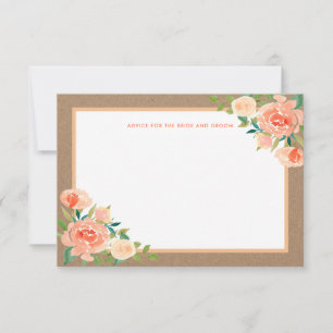 Kraft Paper Peach Florals   Wedding Advice