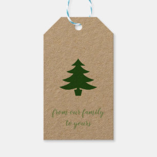 Kraft Paper Pine Fir Tree Gift Tag