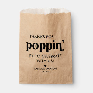 Kraft Paper Popcorn Wedding Favour Bags