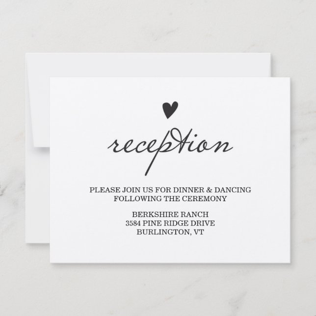 Kraft Paper Reception Card (Front)