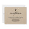 Kraft Paper Reception Card