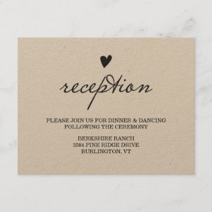 Kraft Paper Reception Card