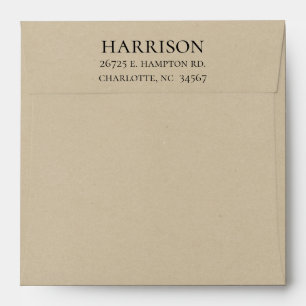 Kraft Paper Return Address Envelope