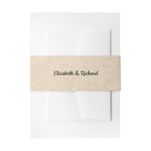 Kraft Paper Rustic Wedding Invitation Belly Bands Band