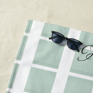 Kraft Paper Script Wedding Return Address Beach Towel