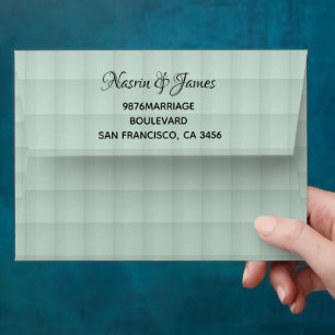 Kraft Paper Script Wedding Return Address Envelope