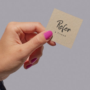 Kraft Paper Simple Modern Minimal Business Referral Card