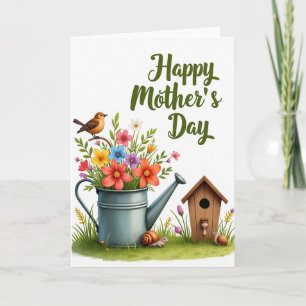 Kraft Paper Springtime Blooms Card