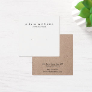Kraft Paper Stud Earring Square Display Card