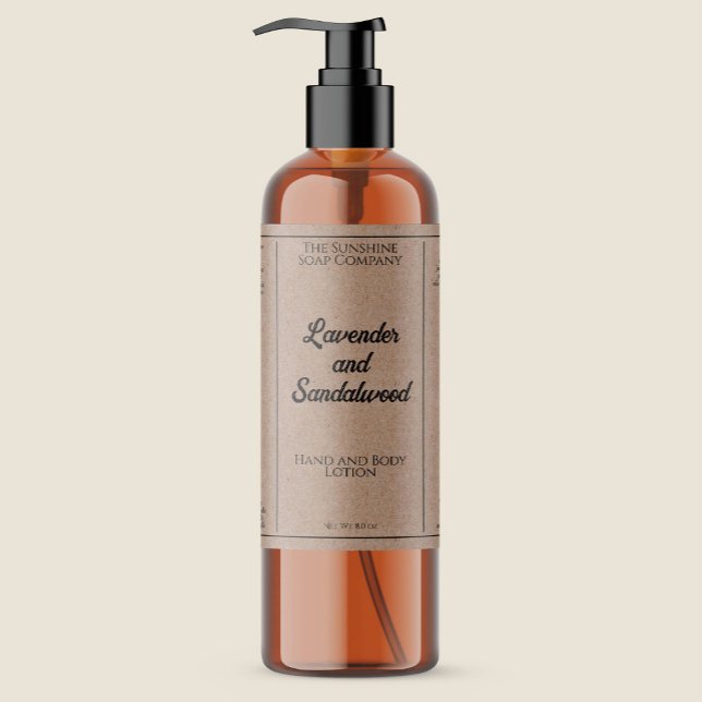 Kraft paper style cosmetics bottle label (Creator Uploaded)