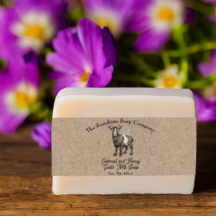 Kraft paper style Goat's Milk Soap Belly Band