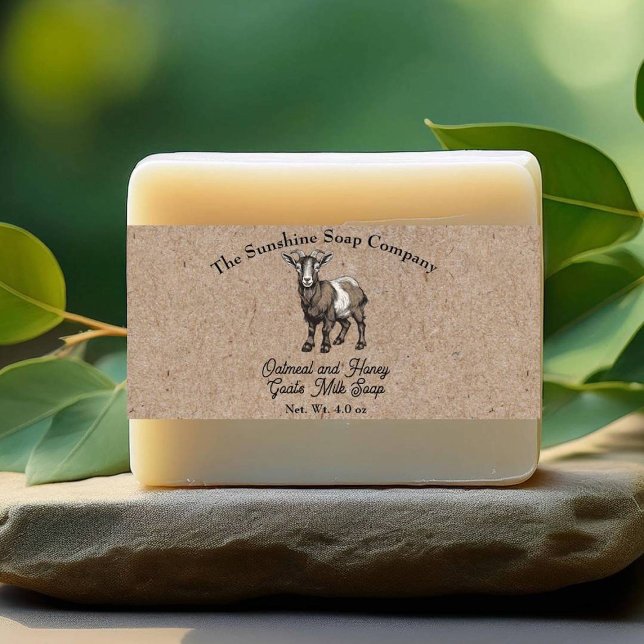 Kraft paper style Goat's Milk Soap Belly Band Invitation (Creator Uploaded)