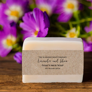 Kraft Paper Style Minimalist Soap Belly Band Invitation Belly Band