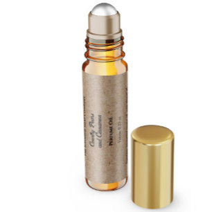 Kraft Paper Style Perfume Roller Bottle label