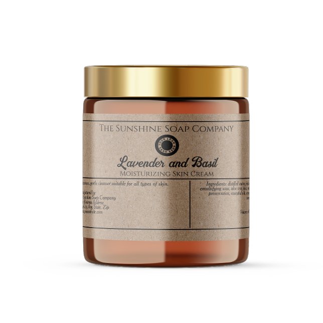 Kraft paper style soap cosmetics label with logo (Creator Uploaded)