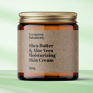 Kraft paper style waterproof cosmetics jar label