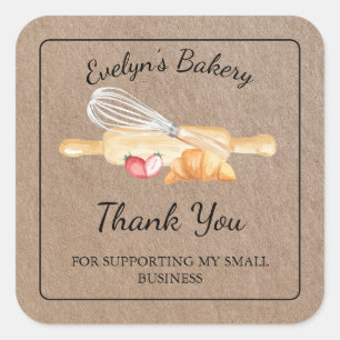 Kraft Paper Thank you baking business label