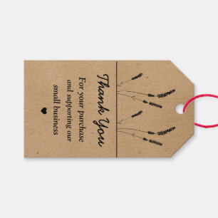 Kraft paper thank you gift tags