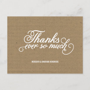 Kraft Paper Thank You Postcard