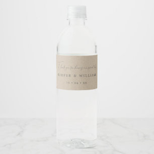 kraft paper water bottle label