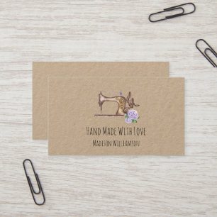 Kraft Paper  With Hand Made By Business Card