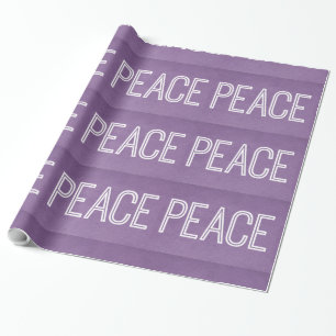 Kraft Peace Wrapping Paper, Purple Paper