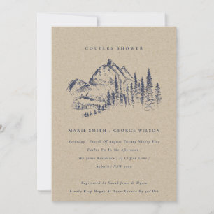 Kraft Pine Mountain Sketch Couples Shower Invite