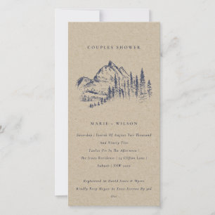 Kraft Pine Mountain Sketch Couples Shower Invite