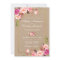 Kraft Pink Blush Floral Gold Wedding Invite