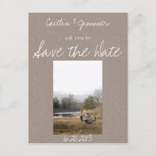 Kraft Postcard Save The Date