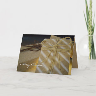 Kraft Present Christmas Card