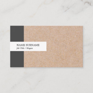 Kraft Printed Stripe Accent Social Business Card