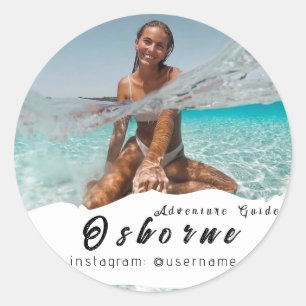 Kraft Rocky Mountain Adventure Guide Business  Classic Round Sticker