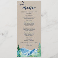Kraft Rocky Mountain Wedding Dinner Menu