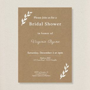 Kraft & Rustic Bridal Shower Invitation