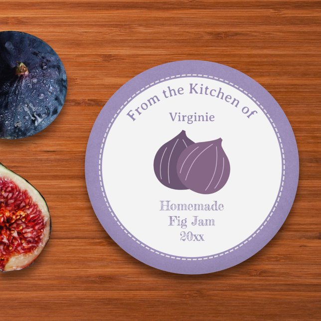 Kraft Rustic Fig Jam Label Sticker (Kraft Rustic Fig Jam Label Sticker)