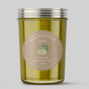 Kraft & Rustic Gooseberry Jelly Label Sticker