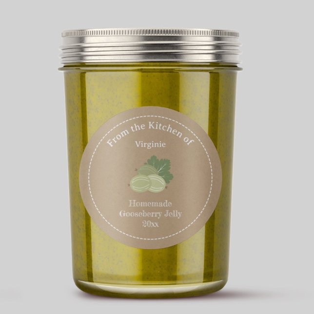 Kraft & Rustic Gooseberry Jelly Label Sticker (Kraft & Rustic Gooseberry Jelly Label Sticker)