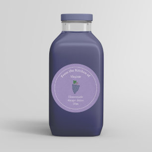 Kraft & Rustic Grape Juice Label Sticker