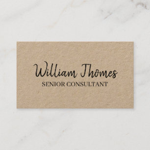 Kraft Rustic Handwritten Minimal Branding Style Business Card