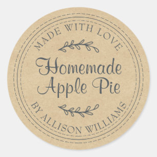 Kraft Rustic Script Apple Pie Food Label
