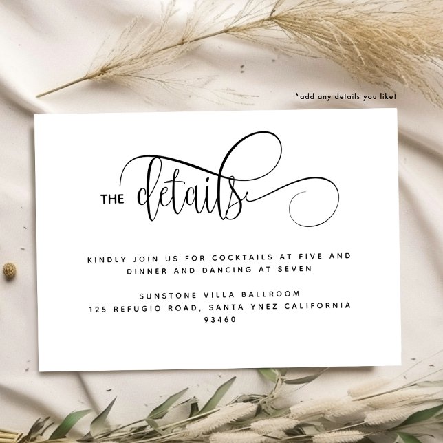 Kraft, Rustic Wedding Details Enclosure Card (Creator Uploaded)