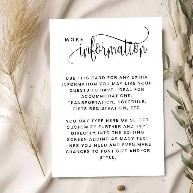 Kraft, Rustic Wedding Information Enclosure Card (Creator Uploaded)