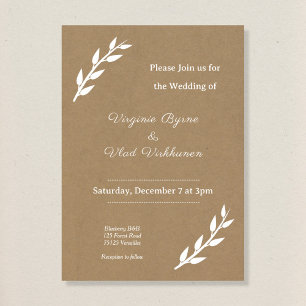 Kraft & Rustic Wedding Invitation