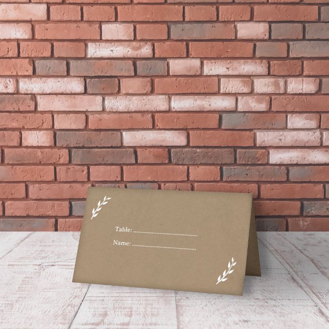 Kraft & Rustic Wedding Place Cards (Kraft & Rustic Wedding Place Cards)