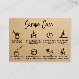 Kraft Simple Candle Care Thank You Add Logo Enclosure Card