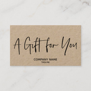 Kraft Simple & Modern Business Gift Certificate