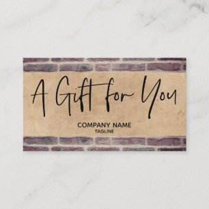 Kraft Simple & Rustic Business Gift Certificate